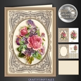 Vintage Floral 6x8 Card Front Kit 4