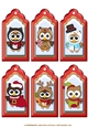 Christmas Tags 6 Owls Sheet 2