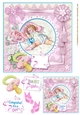 New Baby Card Front 7x7 Girl