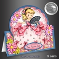 Vintage Doll Tent Card Kit. 1