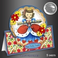 Vintage Doll Tent Card Kit. 4