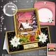Vintage Christmas Church Tent Card Mini kit.2