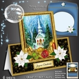 Vintage Christmas Church Tent Card Mini kit.3