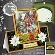 Vintage Christmas Church Tent Card Mini kit.5