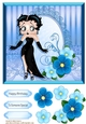 Betty Boop Card Front Blue Tone 2