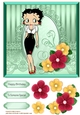 Betty Boop Card Front Green Tone 4