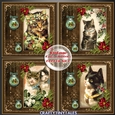 Vintage Christmas Cats Bumper Kit.1