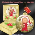 3D Bauble Card And Gift Box Gold Kit .1