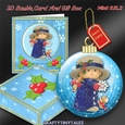 3D Bauble Card And Gift Box Blue Kit .2