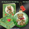 3D Bauble Card And Gift Box Green Kit .3