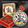 3D Bauble Card And Gift Box Mickey and The Gang