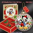 3D Bauble Card And Gift Box Bauble Mickey