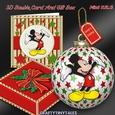 3D Bauble Card And Gift Box Mickeys Xmas Cheer