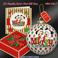3D Bauble Card And Gift Box Merry Christmas