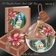 Rose Gold 3D Bauble Christmas Church Scene Kit.3