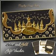 Holiday Black and Gold Gift Voucher 1