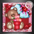 A Beary Valentine Card Front Mini Kit. 2