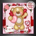 A Beary Valentine Card Front Mini Kit. 3