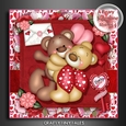A Beary Valentine Card Front Mini Kit. 4