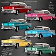 50s Car Checkered 6 Pack.Kit.1