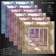 Six Med.Color Floral Print Frames CU Kit.1