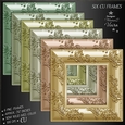 Six Med.Color Floral Print Frames CU Kit.2
