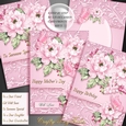 Pretty and Pink 6x8 Floral Card Fronts
