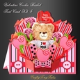 Valentine Cookie Bear Basket Tent Card 4