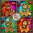 Retro Bears Valentine Bumper Kit