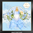 Baby Boy Bottle Card Front Mini Kit.
