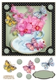 Teacups Flowers & Butterflies Card Front 3