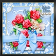 Vintage Kitten Baskets Kit-4-Blue
