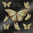 Eight Elegant Floral Butterflies Kit-2