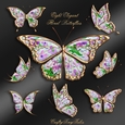 Eight Elegant Floral Butterflies Kit-5