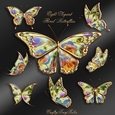 Eight Elegant Floral Butterflies Kit-6