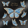 Eight Elegant Blue Butterflies Kit-7