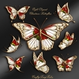 Eight Elegant Christmas Butterflies