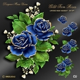 Gold Trim Rose Bouquet Kit-1