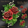 Gold Trim Rose Bouquet Kit-2