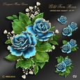 Gold Trim Rose Bouquet Kit-3