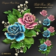 Gold Trim Rose Bouquet Kit-9