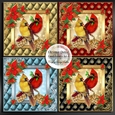 Quilted Christmas Card Fronts Set-1