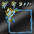 Floral Frame with Bow CU Designer Kit-1