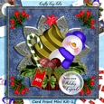 Snowman Holiday Cupcake Card Front Kit-1