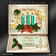 Cream Christmas Candle Easel Card Kit-2