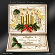 Cream Christmas Candle Easel Card Kit-4