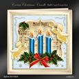 Cream Christmas Candle 8x8 Card Kit-3