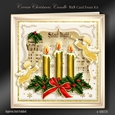 Cream Christmas Candle 8x8 Card Kit-4