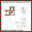 Santa with Milk and Cookies and Sentiment Digi Stamp