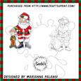 Santa's Little Helper and Sentiment Digi Stamp
